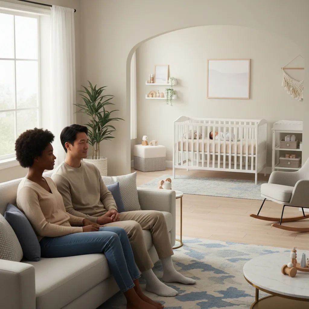Safe infant sleep environment setup in modern Malta home with proper crib positioning and nursery safety features