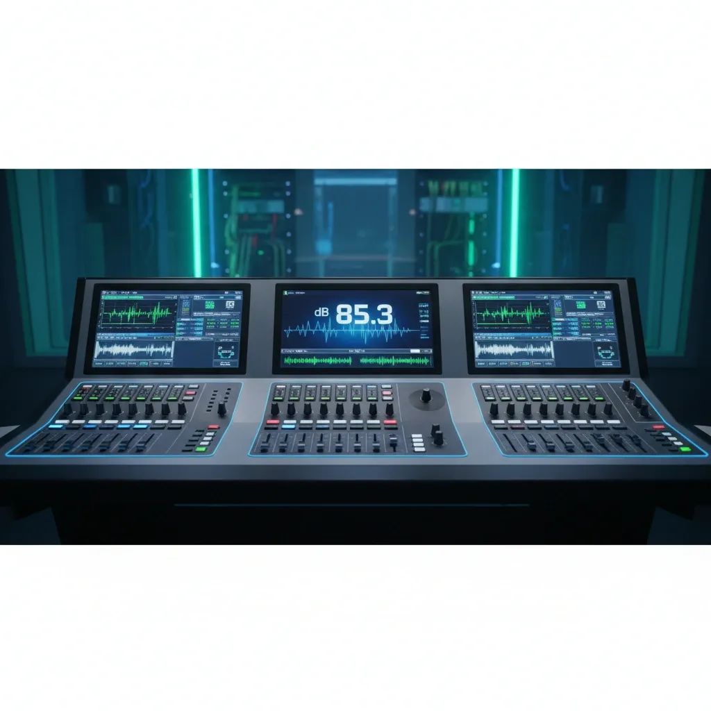 Digital sound monitoring system and control panel for entertainment venue noise regulation