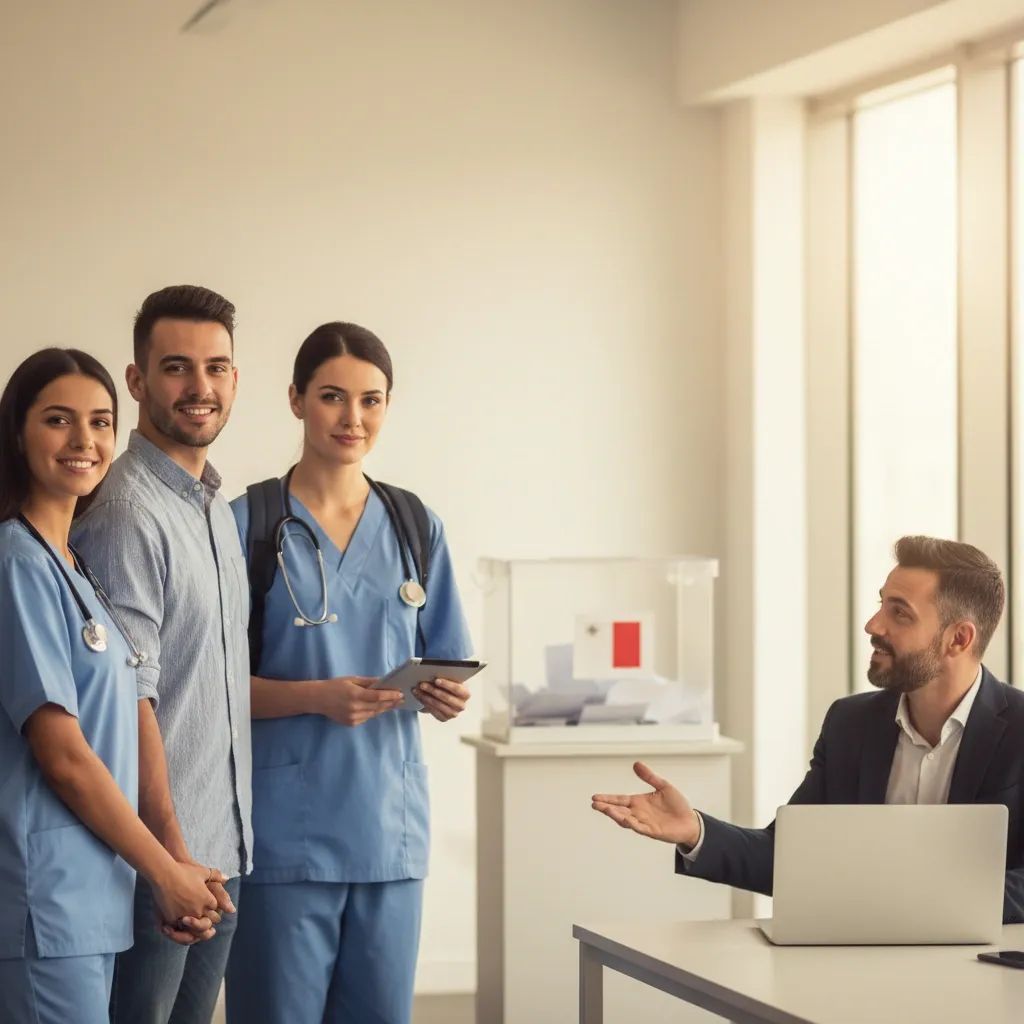 Diverse residents representing Malta's electorate with ballot box symbolizing May 30 election campaign